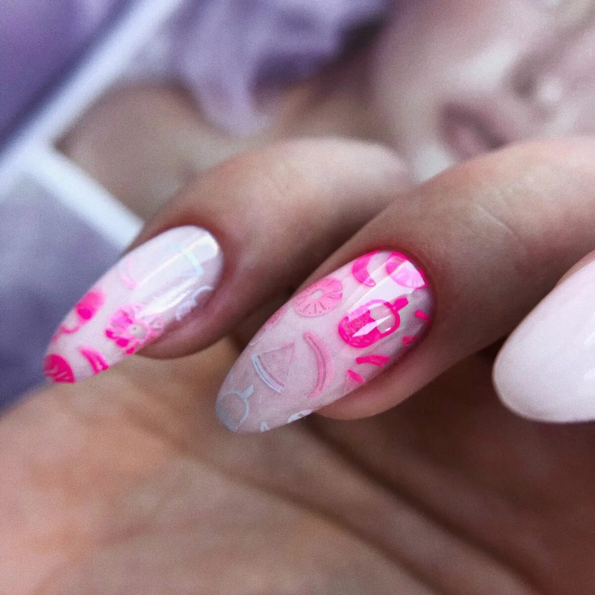 Pastel Pink Galaxy Nails TUTORIAL with The Body Shop! + Report From The Videosho