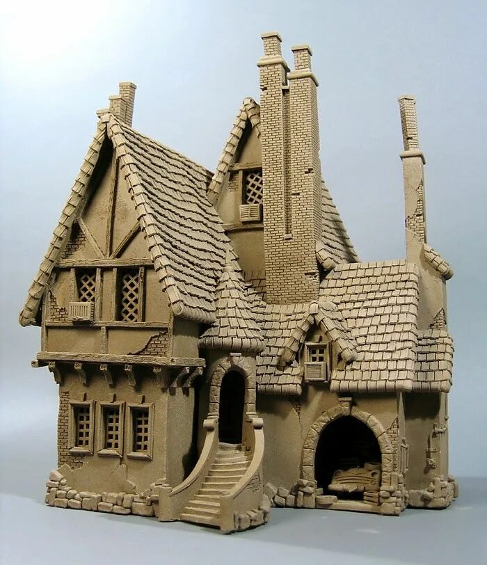 Completed builds. Домик из гофрокартона. Домик из глины. Замок из картона. Сказочные домики из гофрокартона.