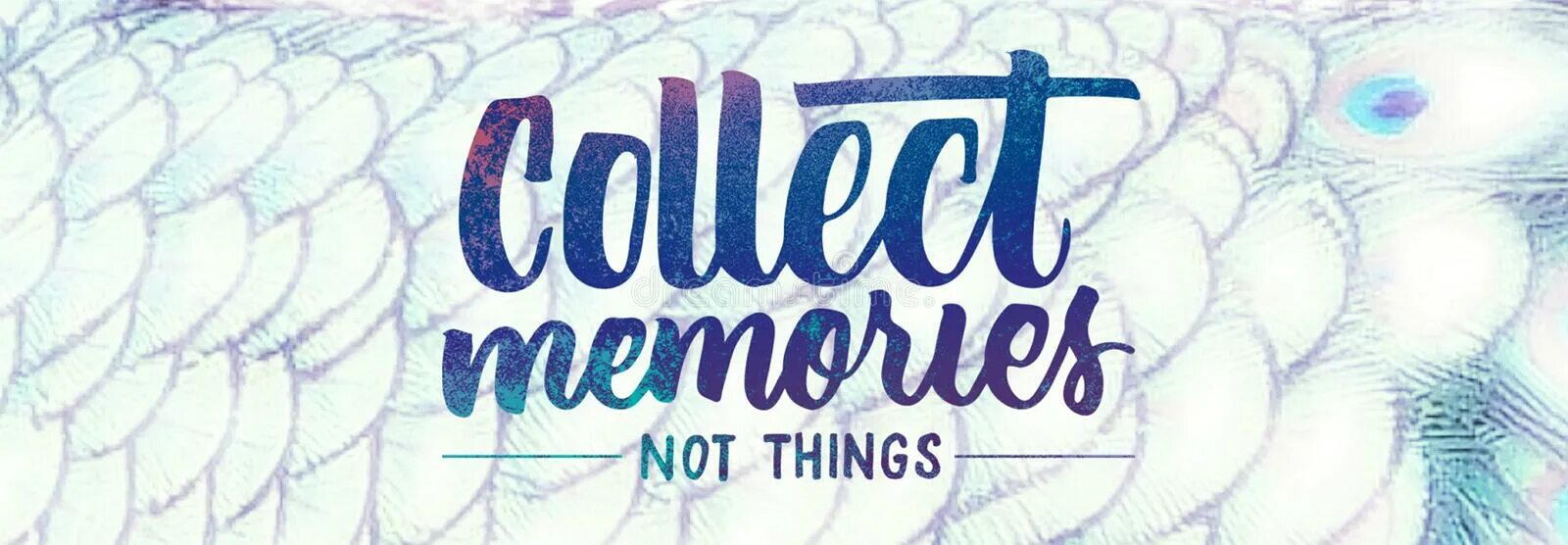 Do you collect things. Collect memories not things. collect memories. memories are not friends.