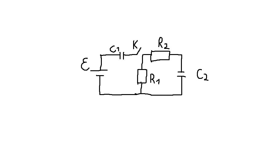 Цепь с емкостью сопротивлением изображает. Конденсаторы емкостью с1 и с2 и резисторы сопротивления которых r1 r2 r3. ЭДС 10, R 10 ом, с 1 МКФ. Цепь с двумя конденсаторами и резистором. Два резистора и конденсатор.
