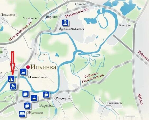 где находится ильинское