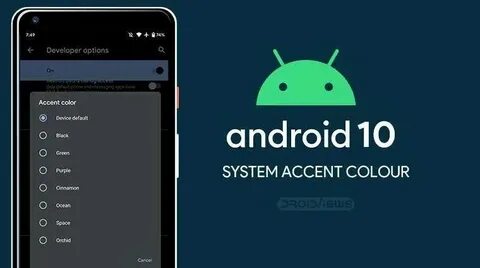 Поменять цвет часов на телефоне