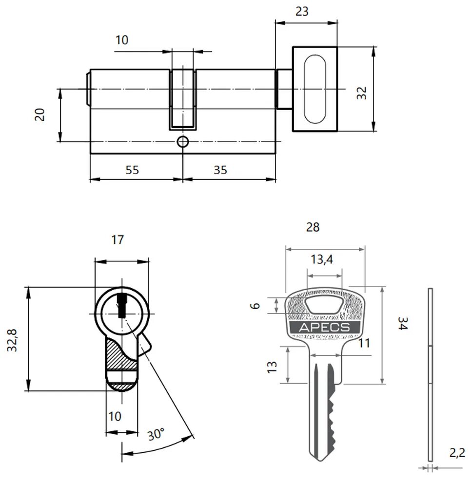 Цилиндровый механизм для замка чертеж. Цилиндровый механизм apecs sm-120 50/70c-c-ni 32145. Цилиндровый механизм размеры. Цилиндровый механизм размеры. Цилиндровый механизм (личинка) evva 50-10 чертеж.