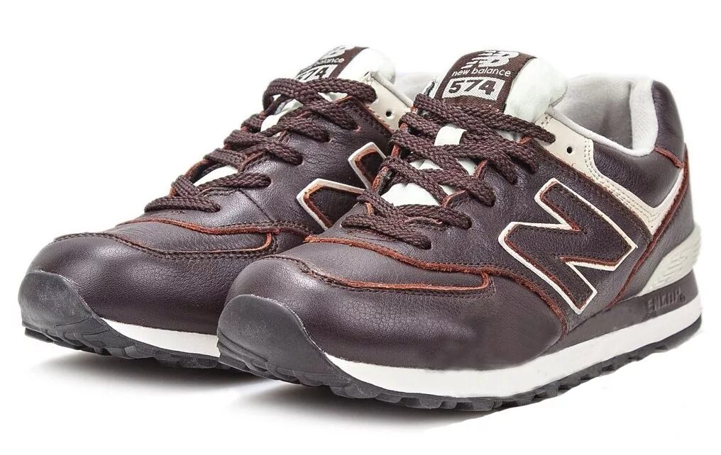 Нью бэланс 574 кожа. Нью бэланс 574 коричневые. New Balance 574 коричневые. New Balance 574 мужские кожаные.