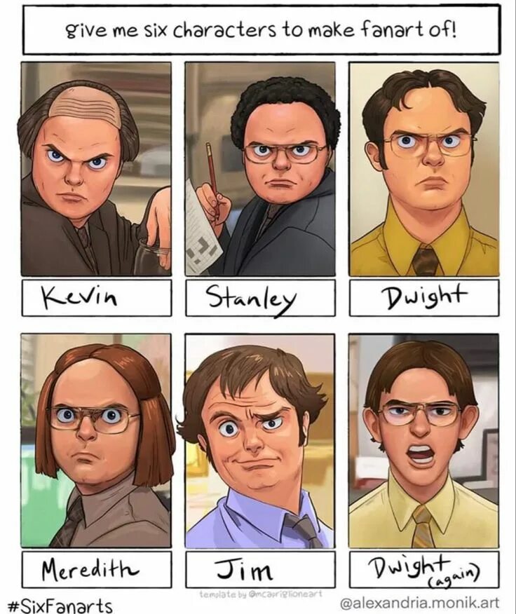 Making fan art. Give me six characters. give me 6 characters to make fan art of шаблон. give me six characters to make fanart of. give me 6 characters.