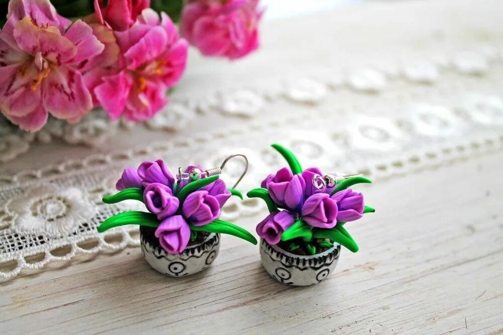 martisoare Polymer clay embroidery, Polymer clay flowers, Polymer clay crafts
