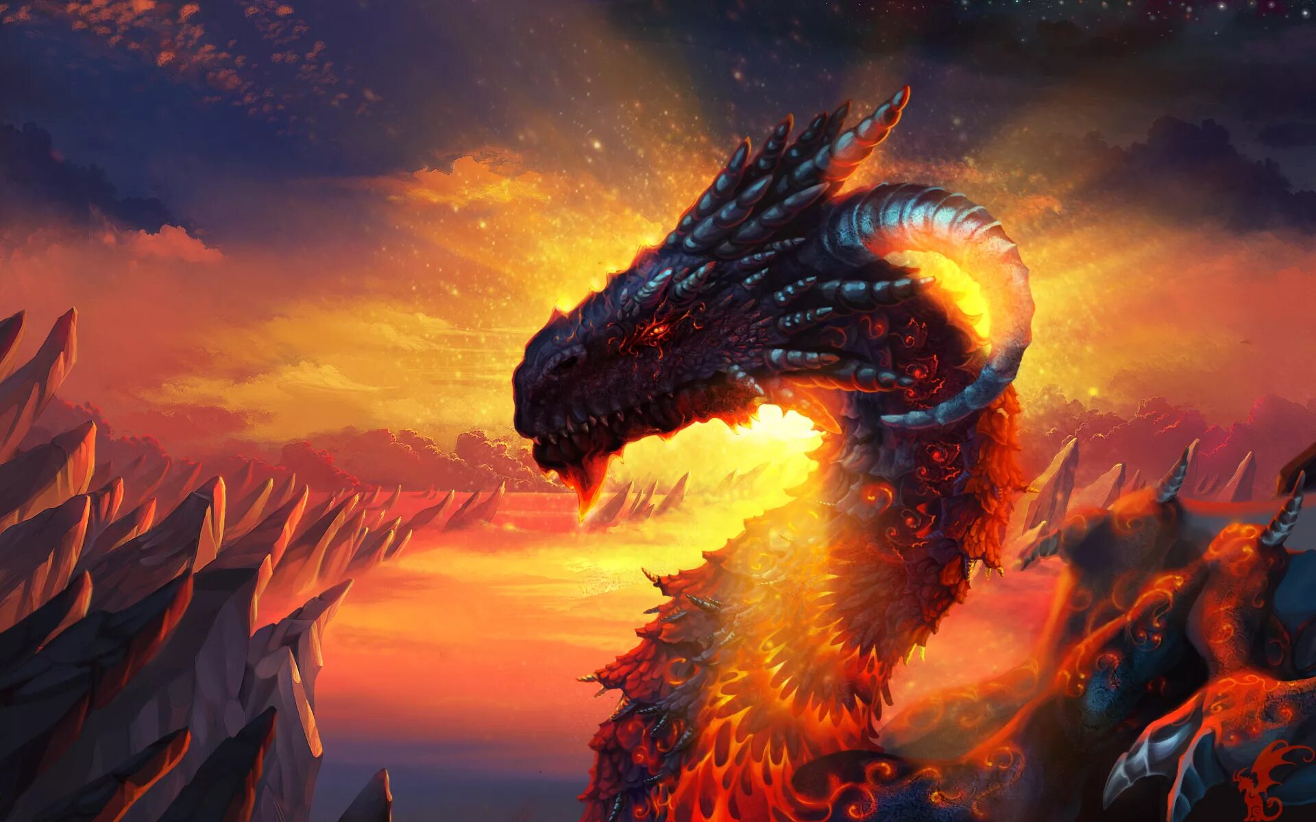 Дракон картинка на новый. ВЕРМИТОР дракон. ЛАВОВЫЙ дракон Генезис. Тяньлун дракон. Огненный дракон.