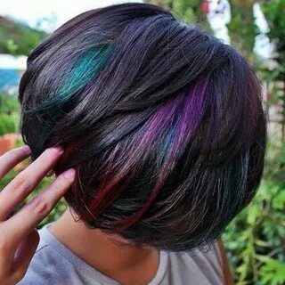 скрытое окрашивание на короткие волосы