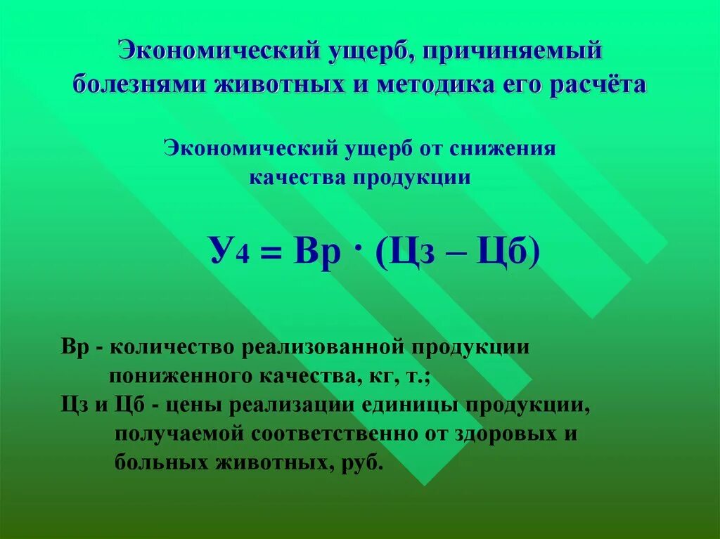 Показатели экономического ущерба. Оценка экономического ущерба. Методика оценки убытков. Методика расчета ущербу. Экономическая эффективность ветеринарных мероприятий.