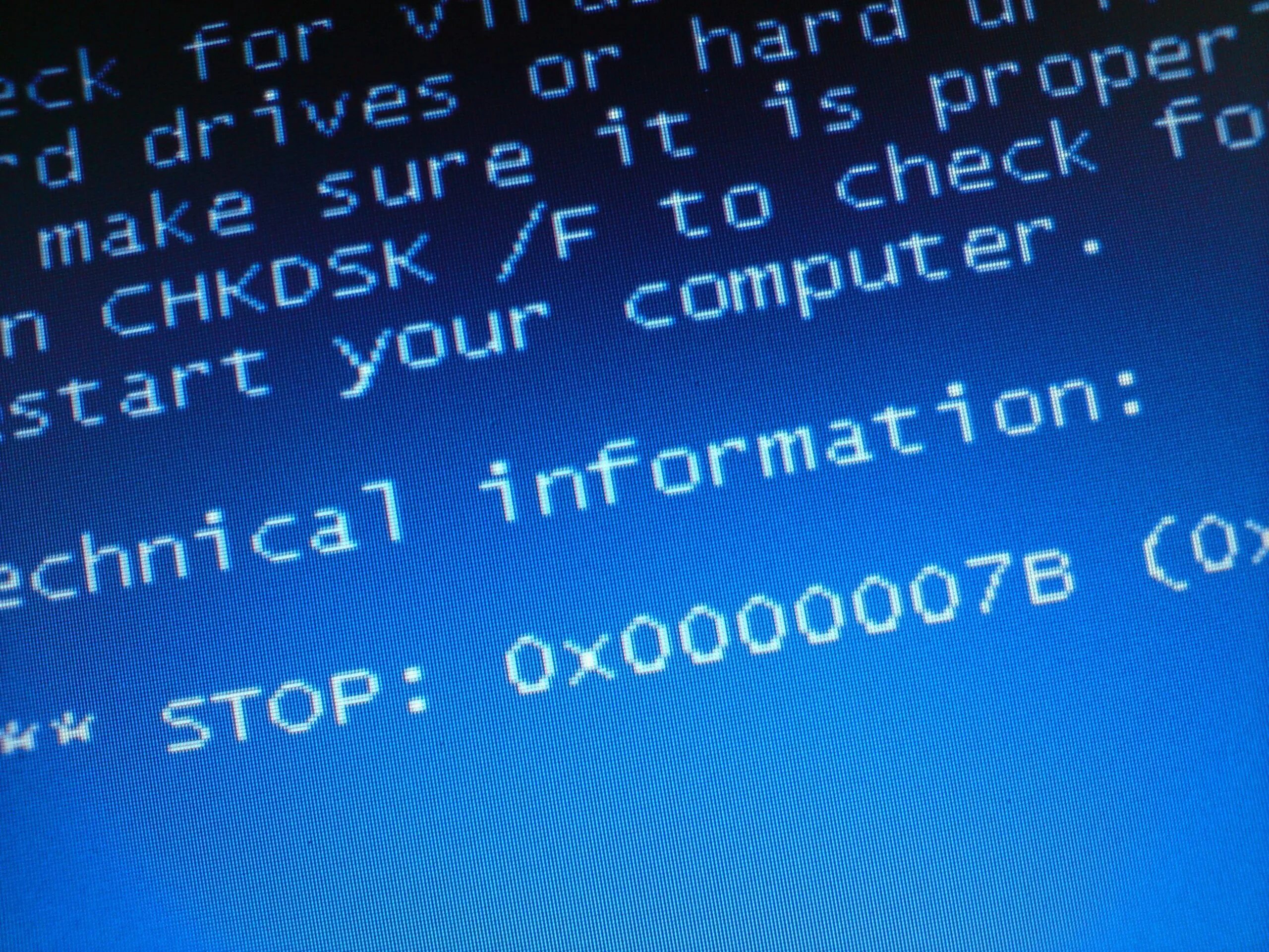 Error 7 0. Ошибка 0x0000007b. Синий экран. Синий экран ошибка 0x0000007b. Синий экран stop 0x0000007b Windows 7.