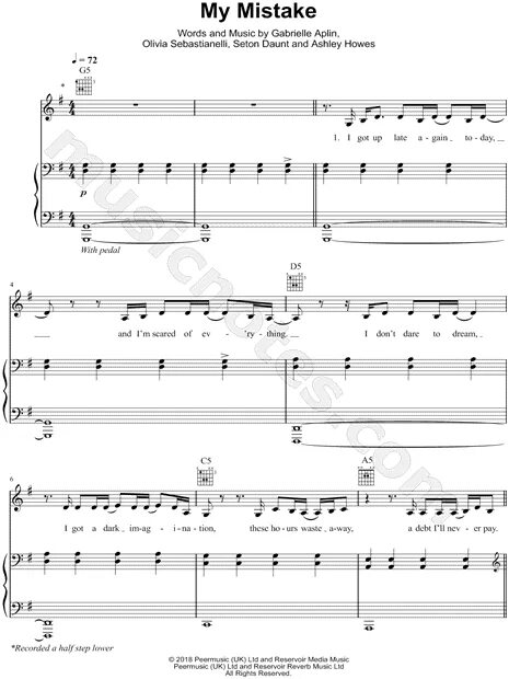 My mistake was in. Mistake песня. ноты linkin mistake. mistake 4 песня. my mistakes were made for you.