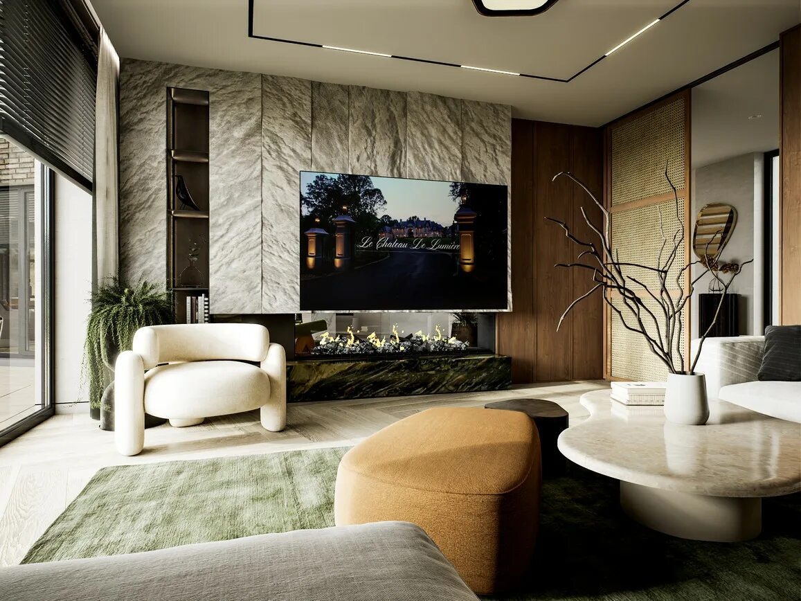 Interior Visualization of a luxury villa in Austria on Behance