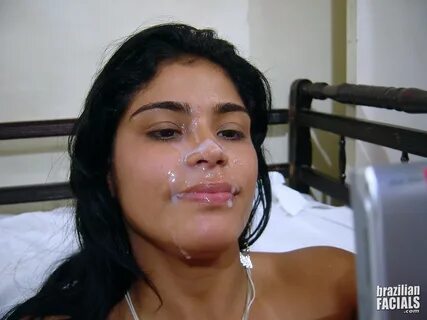 Brazilian beauty takes a facial.
