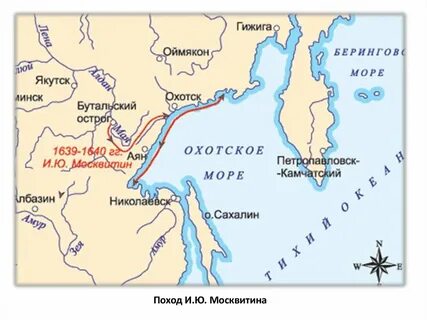 Охотск на карте