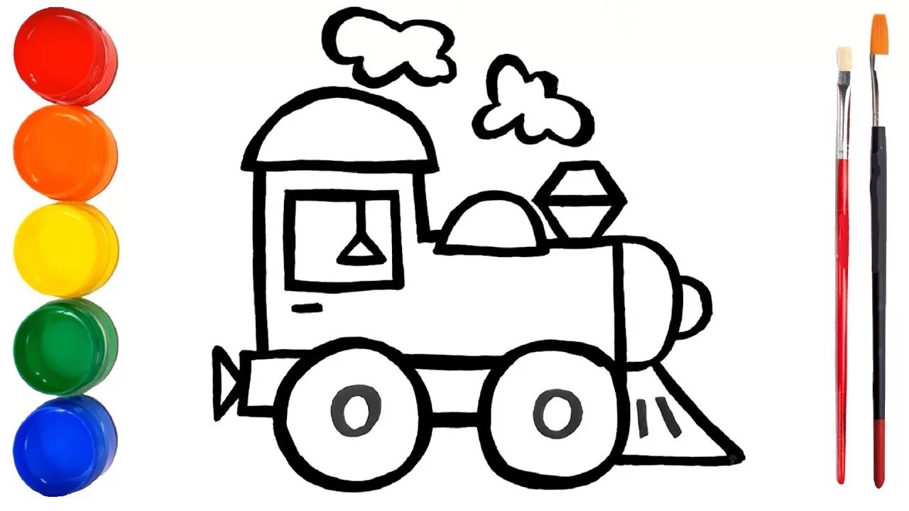 Легко паровоз. Поезд рисунок. Паровоз рисовать. Раскраска паровозик. Паровоз раскраска для детей.