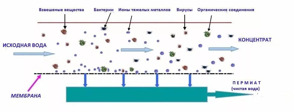 Ультрафильтрация мембранная схема. Схема осмос фильтра для воды. Мембранная фильтрация схема. Обратный осмос ультрафильтрация схема.