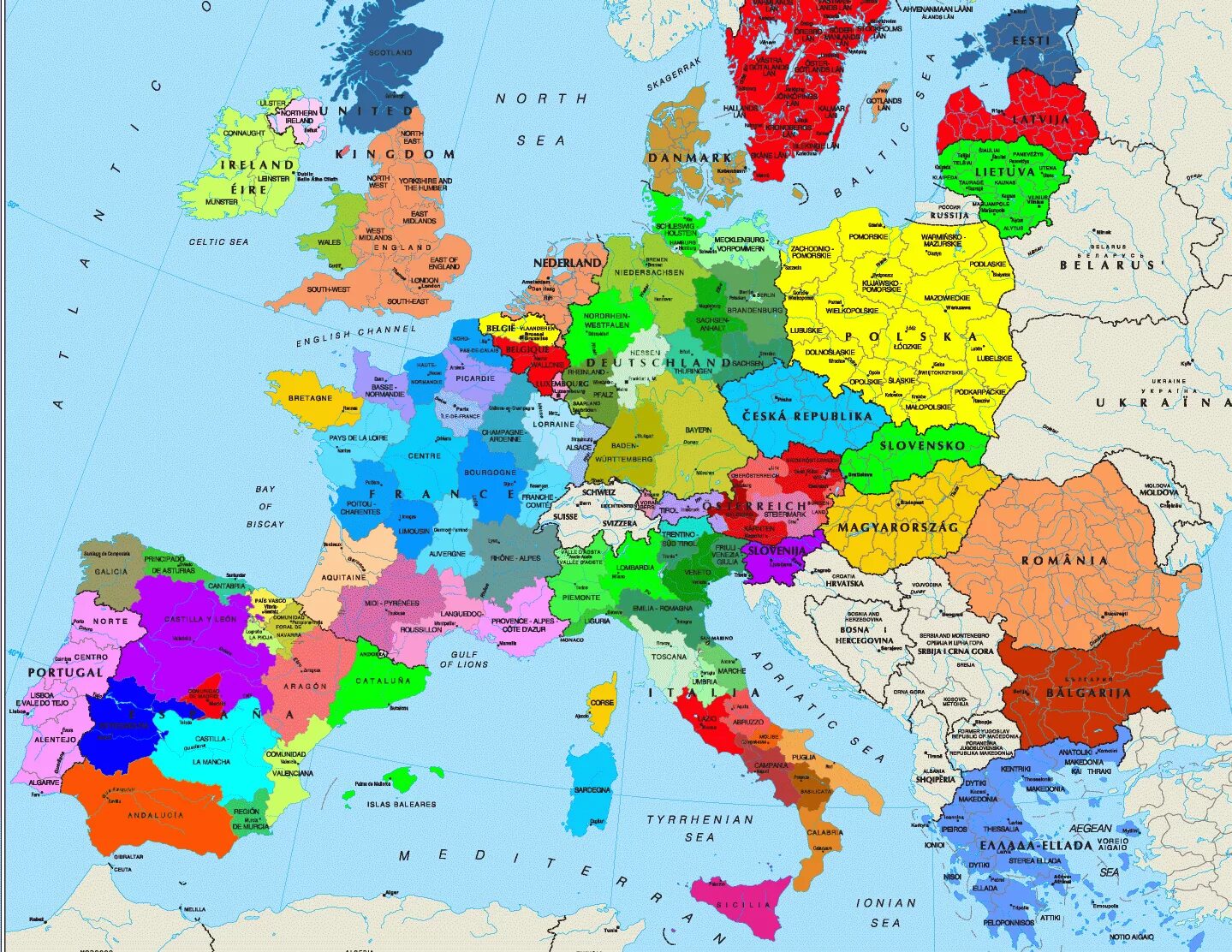 5 европейских областей. Политическая карта Евросоюза на русском. Карта Евросоюза со странами крупно на русском. Карта Европы политическая со странами ЕС. Карта Европы 2023 со странами политическая.