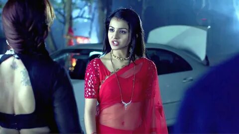 Mahima Makwana Sexy Navel See Through Nipple Impression Transparent Saree 
