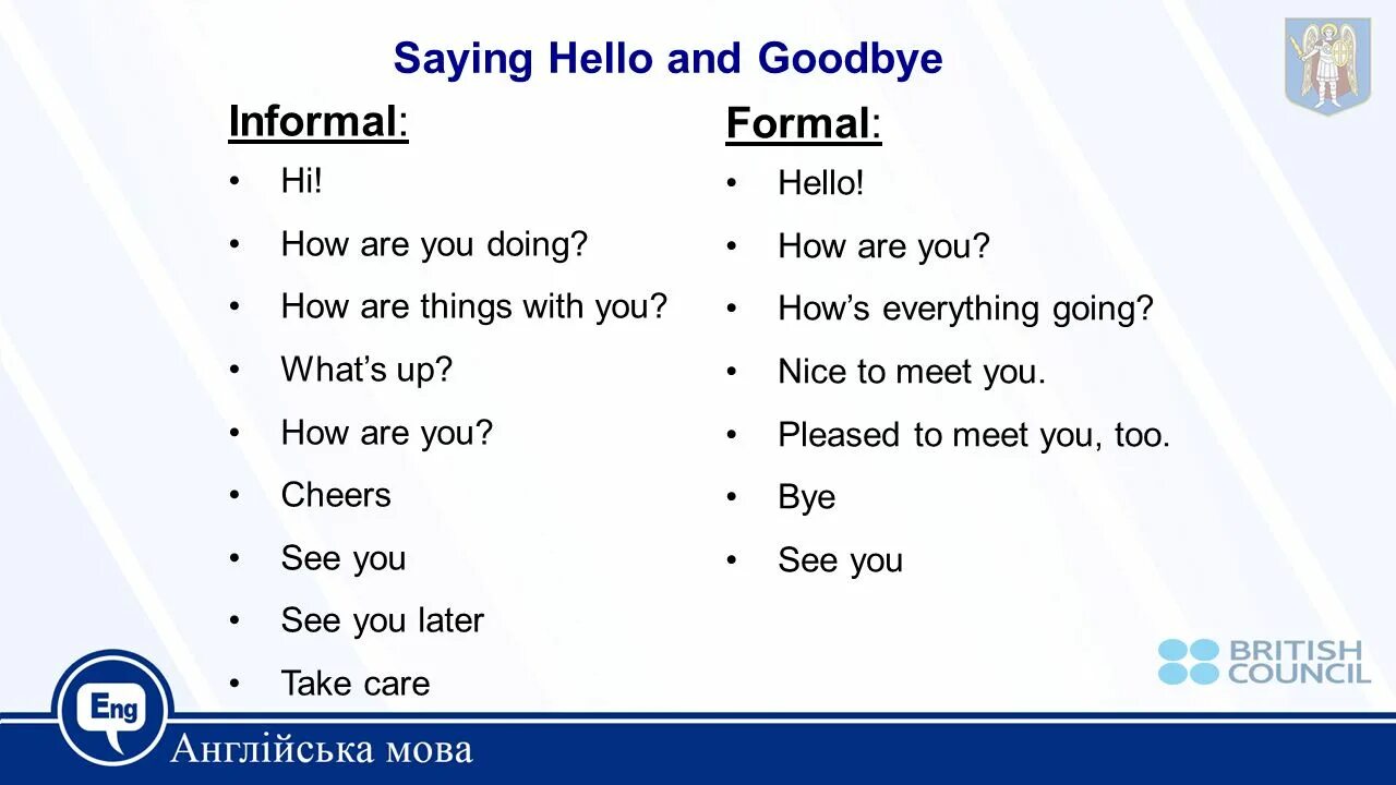 What do you say your friend. Saying hello and Goodbye. Saying перевод. Formal informal английский. Hello, Goodbye.