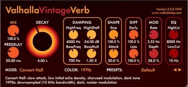 Скачать Vintage Verb Vst