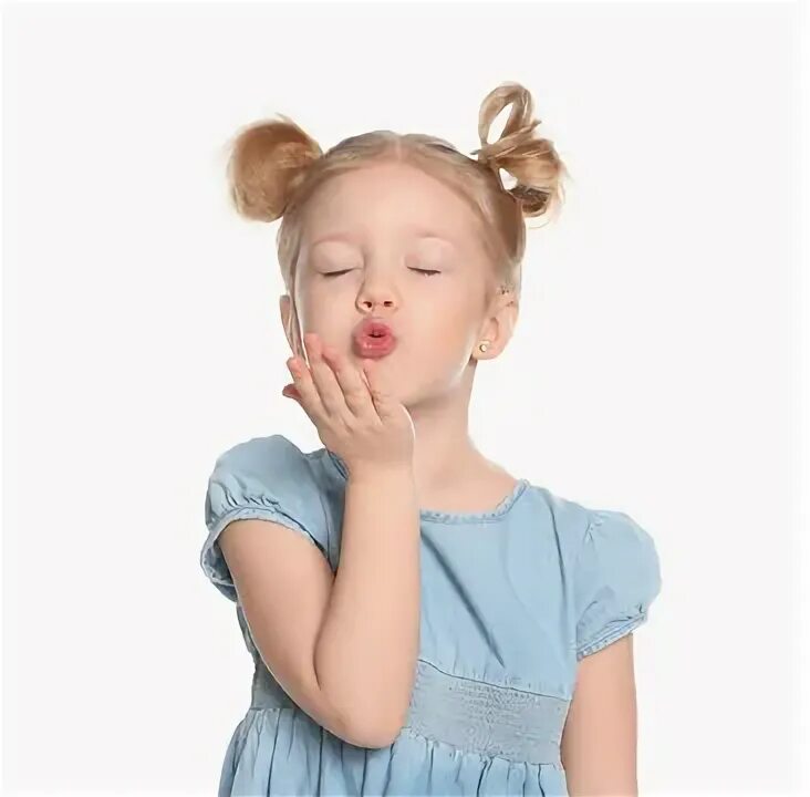 Blowing a kiss. Blowing a kiss