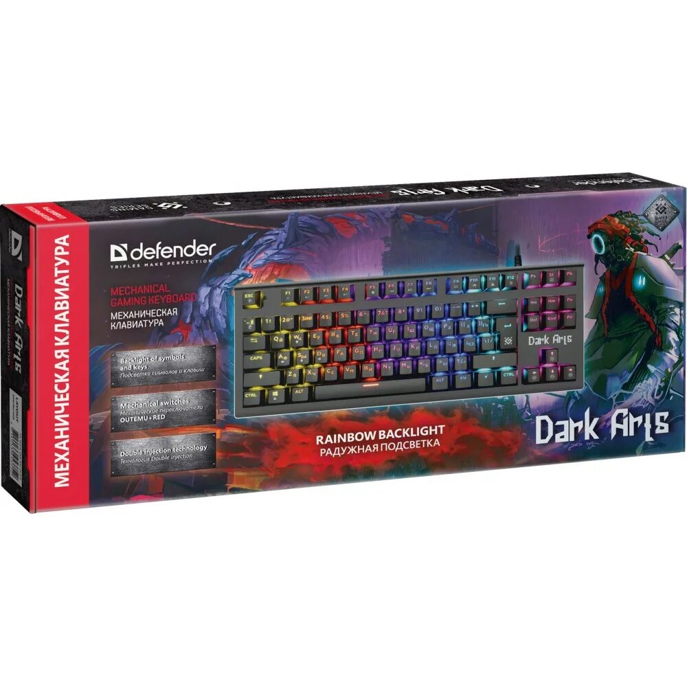 Defender arts. Клавиатура Defender Dark Arts GK-375 механическая игровая USB (Black). Defender клавиатура игровая Dark Arts GK-375 ru механическая. Механическая клавиатура Defender Dark Arts GK-375 ru, Rainbow. Проводная игровая клавиатура Defender Dark Arts GK-375.