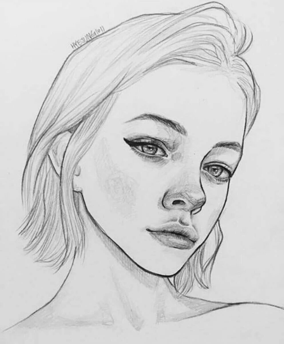Нарисовать человека карандашом для начинающих девушку. Набросок лица девушки. портрет девушки карандашом. скетч портрет девушки. портрет карандашом легкий.