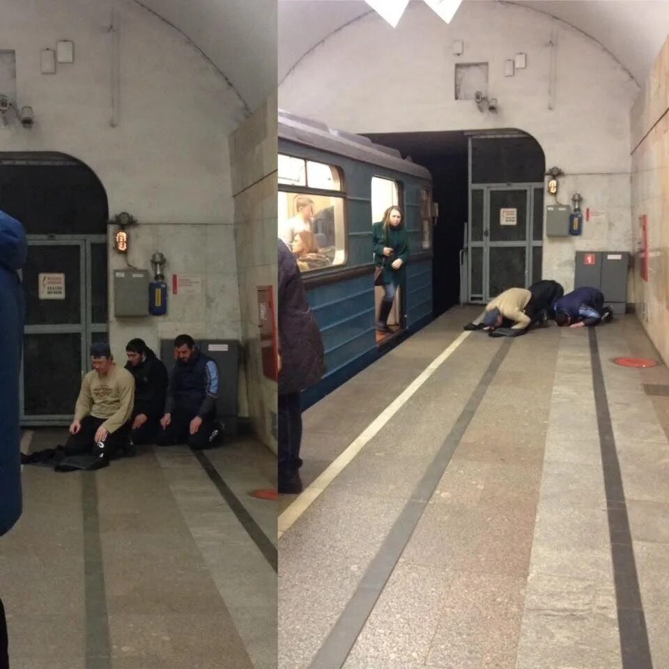 Мусульмане в метро. Молятся в метро. Мусульмане в Московском метро. Мусульманин молится в метро.