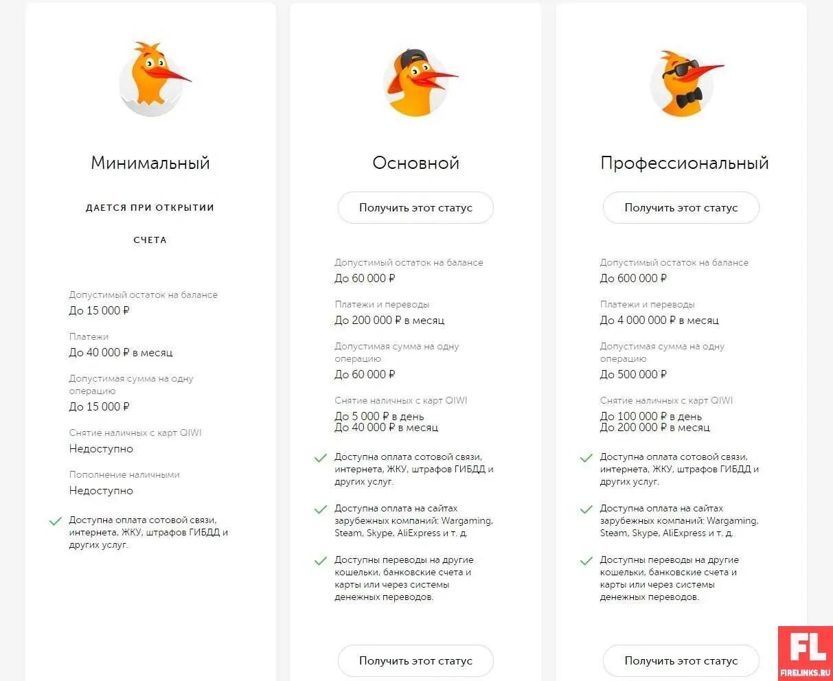 QIWI статусы. Статусы киви кошелька. Профессиональный статус киви. QIWI основной статус.