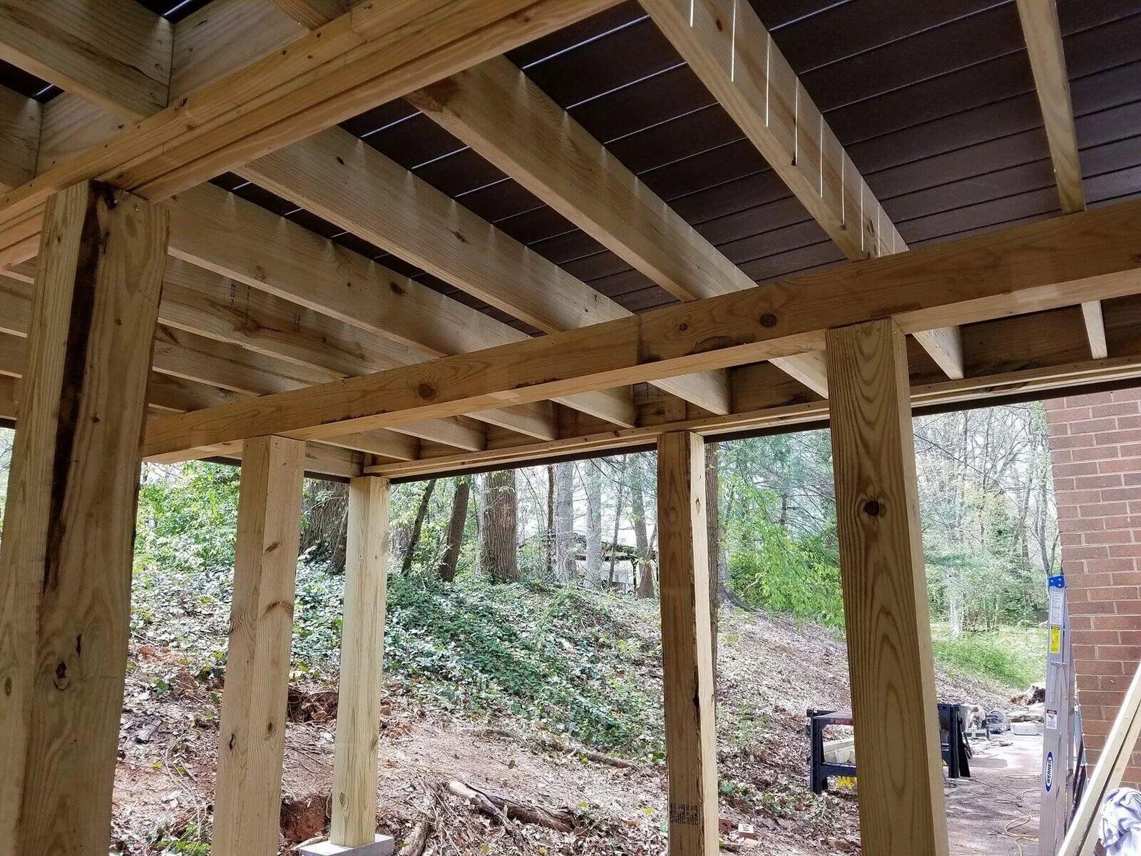 Deck supports. Decking beams. support beam,hardwood,150x150x4000mm. support beam. wooden support.