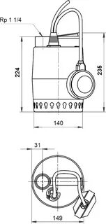Дренажный насос unilift kp 150 a1