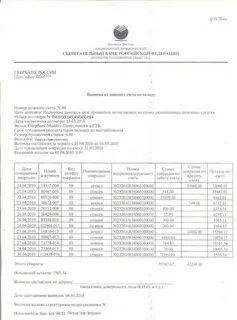 Выписка за последние 3 месяца