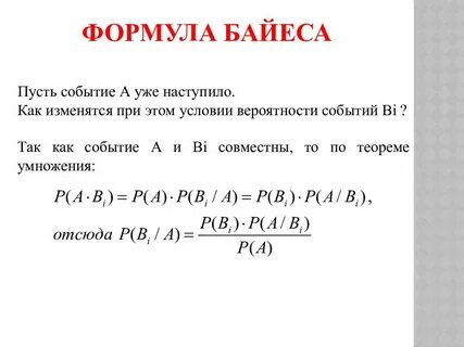 Полная вероятность и формула байеса