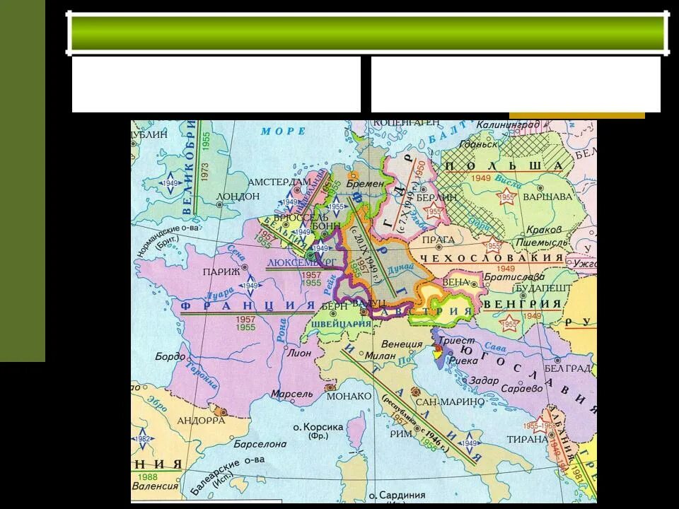 Разделение Германии 1949. Раскол Германии. Разделение Германии на ФРГ И ГДР карта. Раскол Германии на ФРГ. Раскол германии год