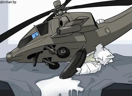 animated, simple background, 2021, ah-64 apache, aircraft, anal, anthro, an...