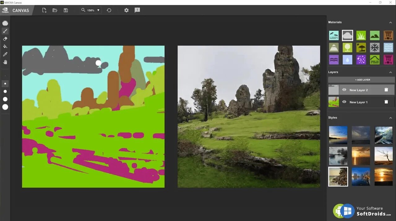 Canvas для windows. Nvidia canvas. нейросеть пейзаж. nvidia нейросеть пейзажи. пейзажи созданные нейросетью.