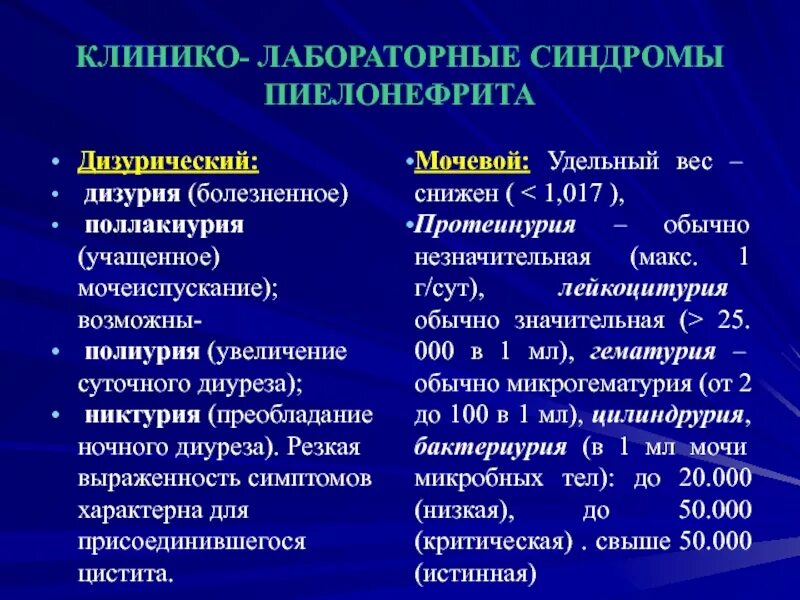 Как отличить цистит. Лабораторные показатели характерные для пиелонефрита. Диурез при остром пиелонефрите. Пиелонефрит полиурия. Острый пиелонефрит полиурия.