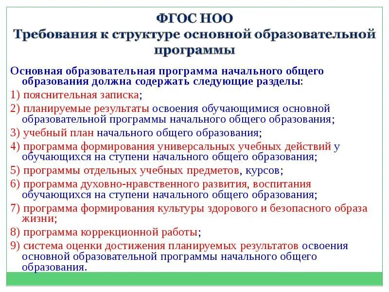 Содержание образования программы стандарты. Содержание образования программы стандарты