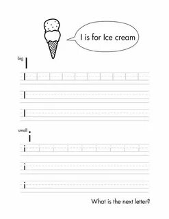Writing letter i