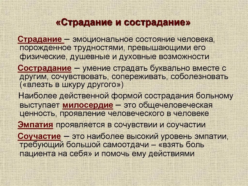 Страдание и сострадание