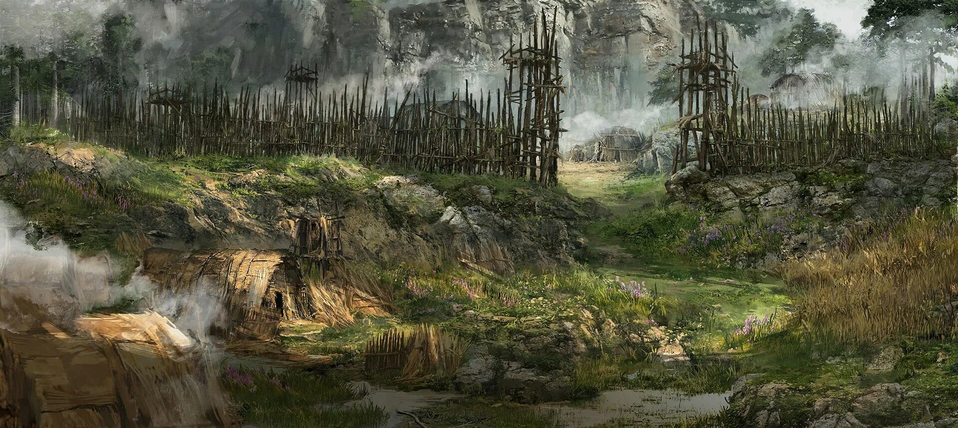 Far Cry Primal. Far Cry Primal Art. Far Cry Primal Concept Art. Каменный век природа. Far far hill