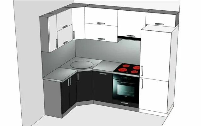 Проекты кухни угловой раковиной угловые Проект угловой кухни на сайте