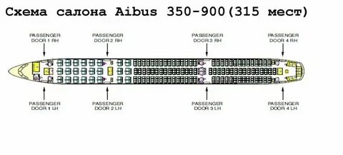 А350 900 аэрофлот самолет аэробус схема салона
