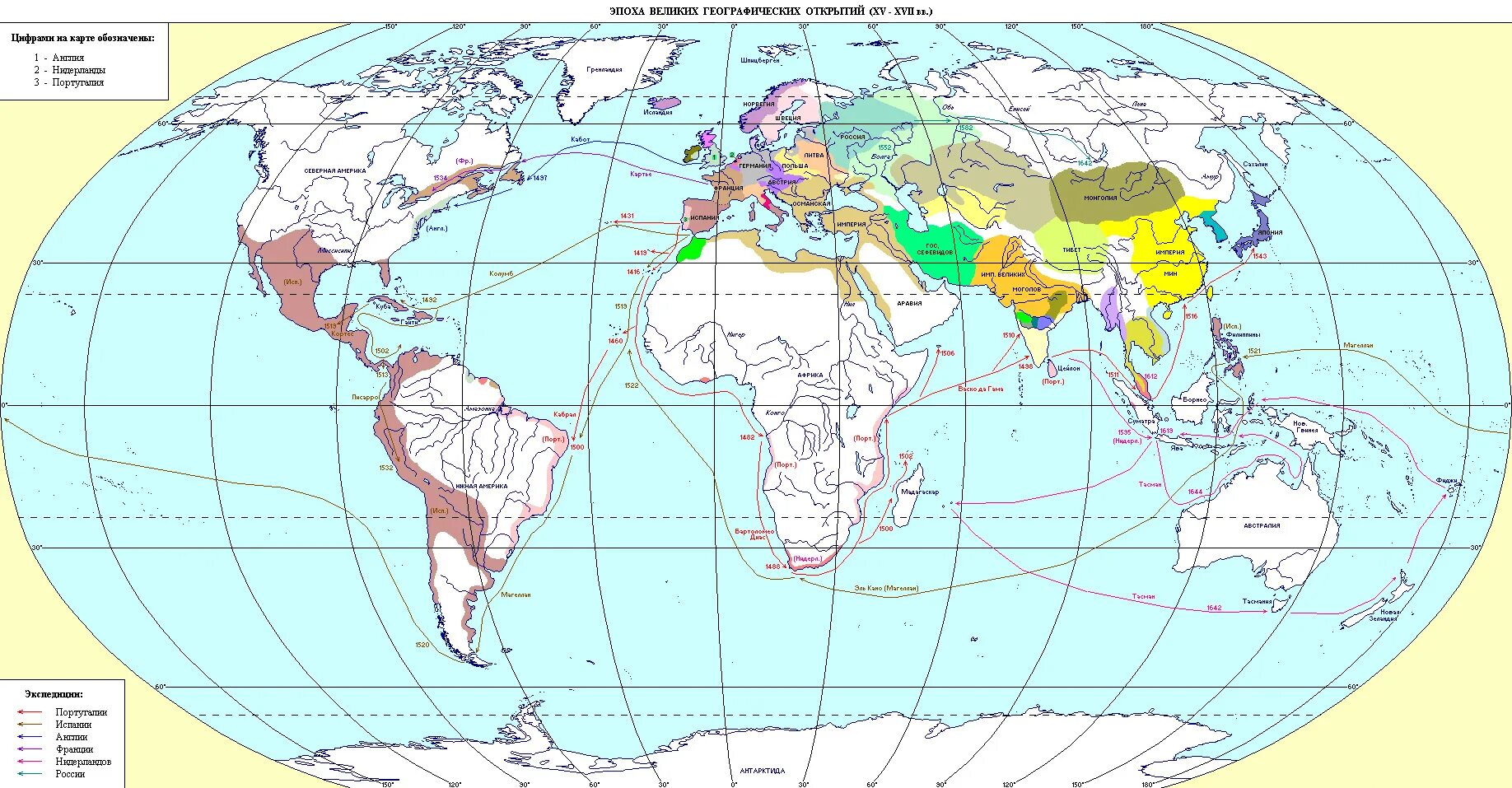 Мир вв. Карта великих географических открытий 16-17 века. Карта великих географических открытий 17 века. Карта географических открытий 15-17 веков.