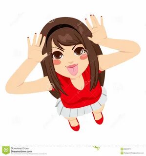 Menina Adolescente Que Zomba Ilustração do Vetor - Ilustração de humor, ado...