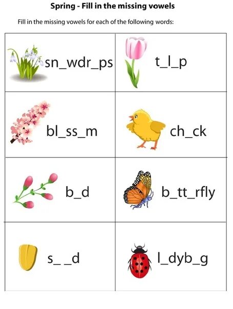 Type the missing word. Задания для английского Spring. Тема Весна на английском языке для детей. Spring для дошкольников English. Spring ESL activities.