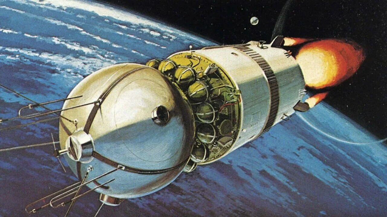 55 космических лет. Восток 1 Гагарин 1961. Космический корабль Восток Юрия Гагарина. Корабль Гагарина Восток 1.