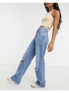 Slim wide leg jeans