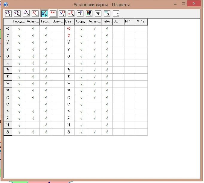 Орбисы для программы Зет. Установки карты дома в Зет. Таблица аспектов в zet 9. Аспектная страница в Зет 9.