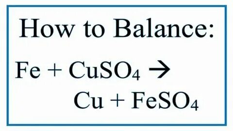 Fe cuso4 feso4 cu 2 замещения гетерогенная. Fe cuso4 feso4 cu 2 замещения гетерогенная